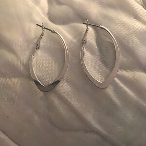 AVON Hoop Earrings - Silver Colored